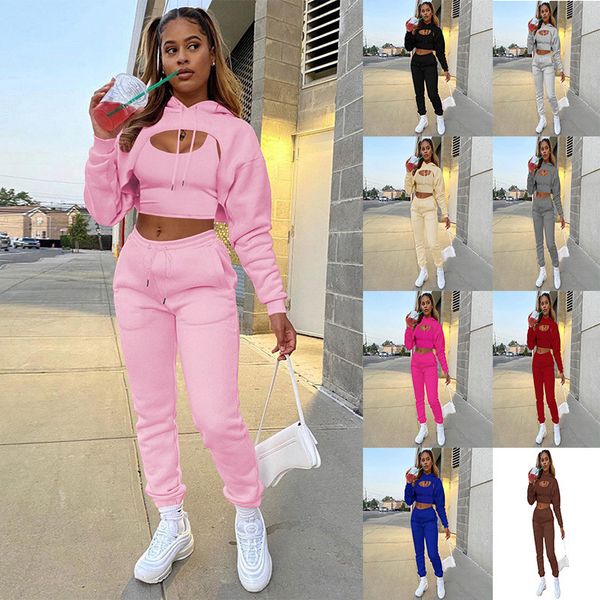 designer hooded sweatshirt long sleeve drawstring pants vest three piece set 2022 fashion women sweatshirt, Black
designer hooded sweatshirt long sleeve drawstring pants vest three piece set 2022 fashion women sweatshirt, Black