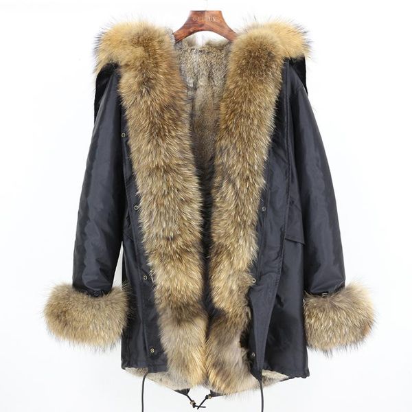 women's fur & faux real coat brand waterproof parka winter jacket women big natural raccoon collar liner thick warm, Black
women's fur & faux real coat brand waterproof parka winter jacket women big natural raccoon collar liner thick warm, Black