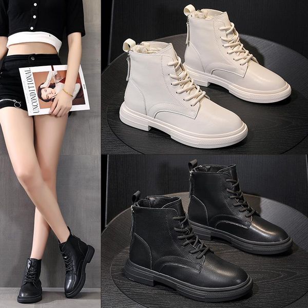 boots soft split leather women white ankle increase 6cm motorcycle female autumn winter shoes woman spring x116, Black
boots soft split leather women white ankle increase 6cm motorcycle female autumn winter shoes woman spring x116, Black
