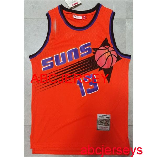 men's 9 styles 13# nash 2021 retro orange mesh basketball jersey s- vest, Black
men's 9 styles 13# nash 2021 retro orange mesh basketball jersey s- vest, Black