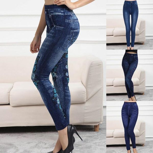 women's leggings drop 2021 women fashion seamless cotton print imitation jeans ladies nine-point pants s-3xl, Black
women's leggings drop 2021 women fashion seamless cotton print imitation jeans ladies nine-point pants s-3xl, Black