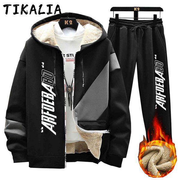 men's tracksuits winter outfits thick warm tracksuit 2 piece set fashion clothing sportswear running suit jogging fleece lined k5k1, Gray
men's tracksuits winter outfits thick warm tracksuit 2 piece set fashion clothing sportswear running suit jogging fleece lined k5k1, Gray