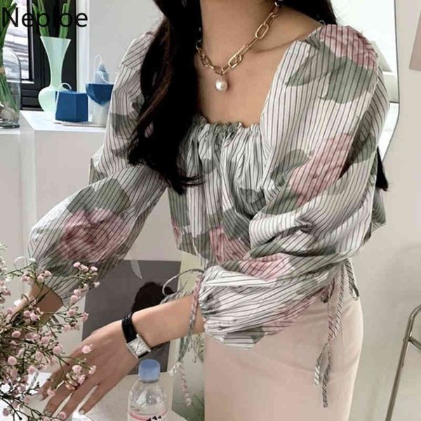 neploe women's blouse elegant square collar loose korean vintage stripe print blusas drawstring puff sleeve shirt female 210422, White
neploe women's blouse elegant square collar loose korean vintage stripe print blusas drawstring puff sleeve shirt female 210422, White