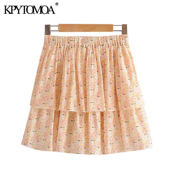 women fashion floral print ruffles mini skirt vintage elastic waist with lining female skirts faldas mujer 210416, Black
women fashion floral print ruffles mini skirt vintage elastic waist with lining female skirts faldas mujer 210416, Black