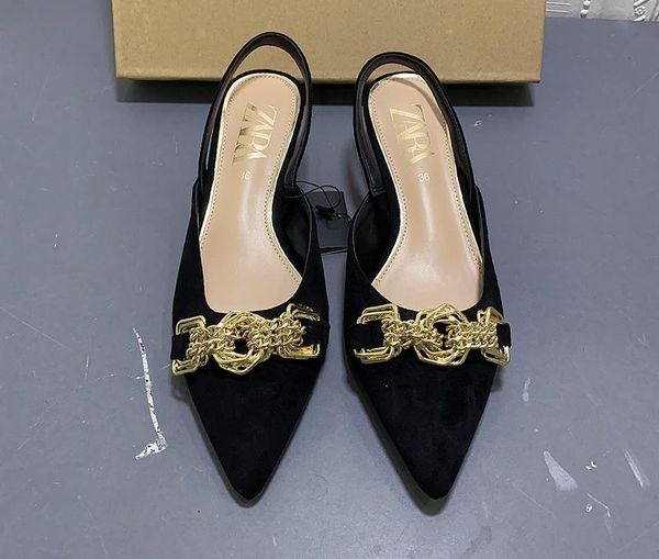 boots women high heels shoes 2021 spring summer pointed toe metal decoration mid-low heel sandals size 34-41, Black
boots women high heels shoes 2021 spring summer pointed toe metal decoration mid-low heel sandals size 34-41, Black