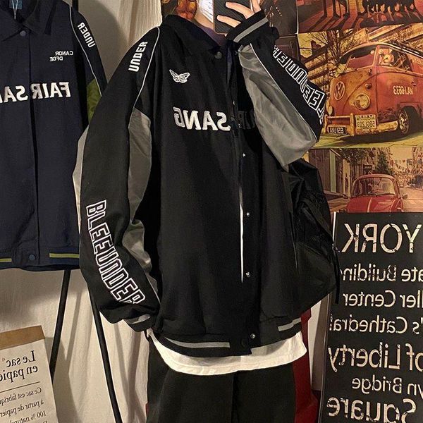 men's jackets 2021 spring autumn sport jacket men women hong kong style ruffian coat korean baseball uniform letter embroidered reflect, Black;brown
men's jackets 2021 spring autumn sport jacket men women hong kong style ruffian coat korean baseball uniform letter embroidered reflect, Black;brown