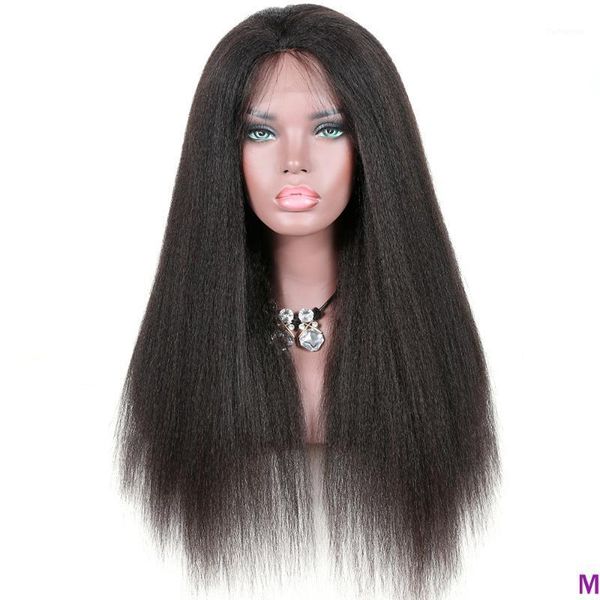 brazilian remy hair kinky straight 13x4 lace front human wigs for black women 150% pre plucked wig with baby1, Black;brown
brazilian remy hair kinky straight 13x4 lace front human wigs for black women 150% pre plucked wig with baby1, Black;brown