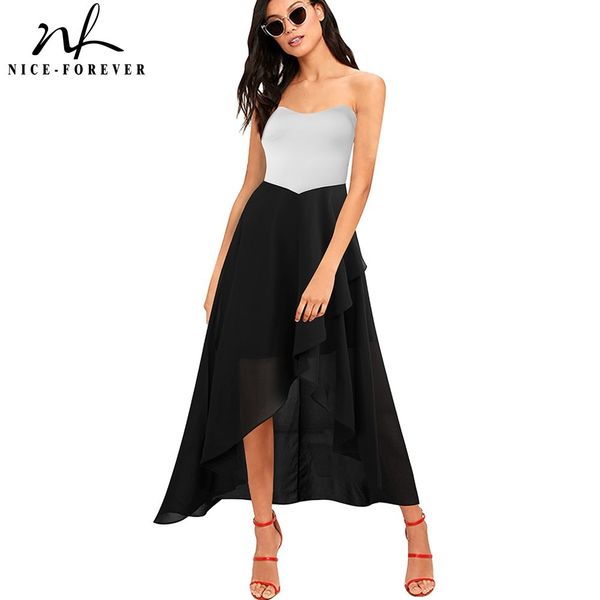 nice-forever summer women fashion black and white patchwork dresses club party flare dress bty509 210419
nice-forever summer women fashion black and white patchwork dresses club party flare dress bty509 210419