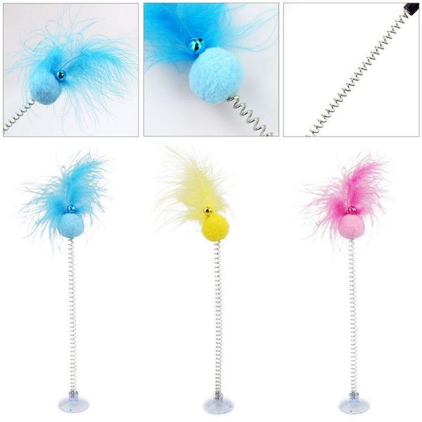 cat toys funny spring feather plush bell ball bottom sucker kitten pet interactive training playing supply
cat toys funny spring feather plush bell ball bottom sucker kitten pet interactive training playing supply