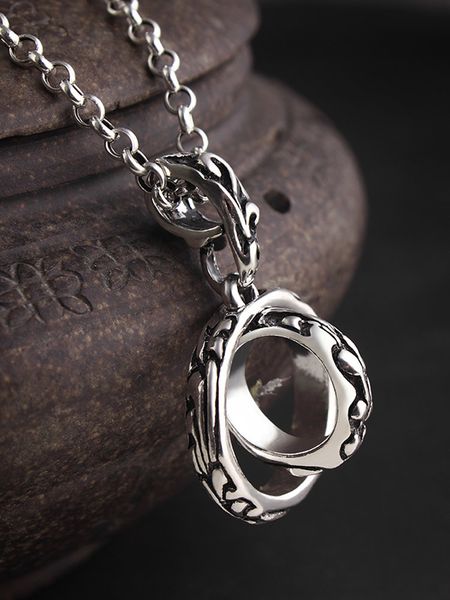 luxury designers s925 sterling silver thai silver double ring pendant necklace sweater chain men's and women's fashion can be engr
luxury designers s925 sterling silver thai silver double ring pendant necklace sweater chain men's and women's fashion can be engr