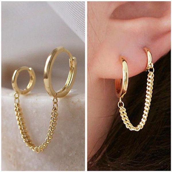 hoop & huggie simple mini circle link chain women earring punk street girls boy single earrings fashion jewelry gift, Golden;silver
hoop & huggie simple mini circle link chain women earring punk street girls boy single earrings fashion jewelry gift, Golden;silver