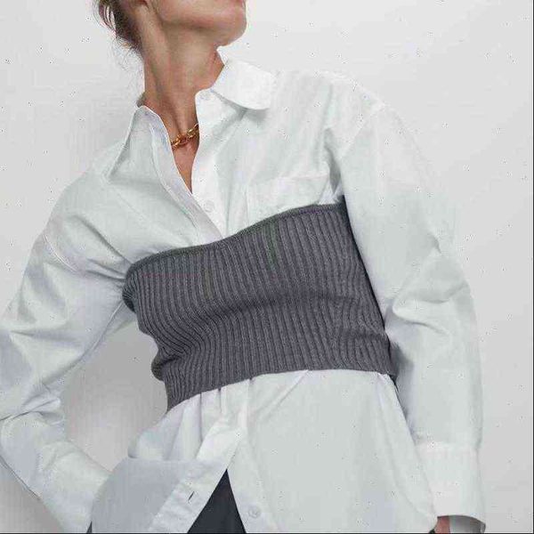 vintage sequined deep women shirt knitted collarless spring wear slim waist wrapped top, White 
vintage sequined deep women shirt knitted collarless spring wear slim waist wrapped top, White