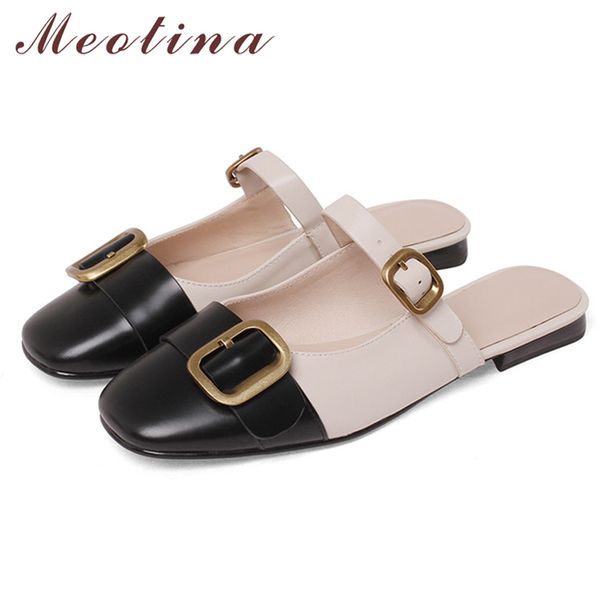 meotina women mules shoes natural genuine leather block heels pumps leopard buckle low heel shoes ladies casual footwear size 40 210520, Black
meotina women mules shoes natural genuine leather block heels pumps leopard buckle low heel shoes ladies casual footwear size 40 210520, Black