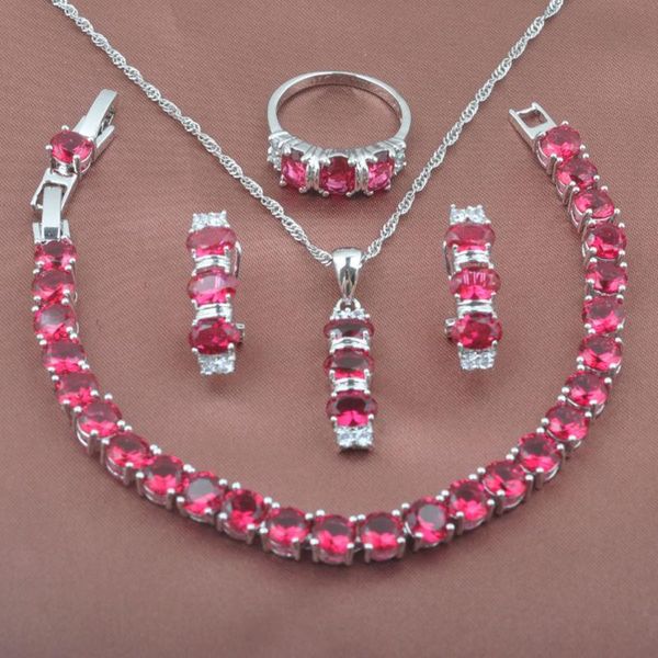 earrings & necklace fabulous rose red zirconia women's party gifts silver plated jewelry sets bracelet pendant ring yz0155
earrings & necklace fabulous rose red zirconia women's party gifts silver plated jewelry sets bracelet pendant ring yz0155
