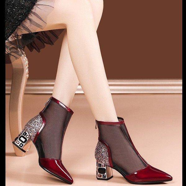 boots lady summer women's shoes zipper pointy rock low leather elegant shallow fabric solid pointed toe ankle flock pu hoof heel, Black
boots lady summer women's shoes zipper pointy rock low leather elegant shallow fabric solid pointed toe ankle flock pu hoof heel, Black