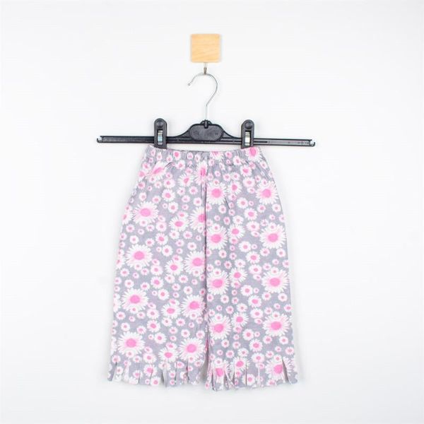 shorts mammakid baby kids children summer girl floral print short with fringe leg ends in grey casual sportswear, Black 
shorts mammakid baby kids children summer girl floral print short with fringe leg ends in grey casual sportswear, Black