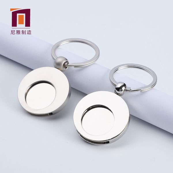 factory exquisite simple round smooth metal token key ring can be two-dimensional code
factory exquisite simple round smooth metal token key ring can be two-dimensional code