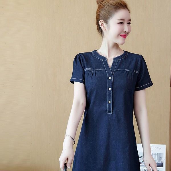 denim summer casual jeans womens dress loose short sleeve vintage plus size 5xl dropship, Black;gray
denim summer casual jeans womens dress loose short sleeve vintage plus size 5xl dropship, Black;gray