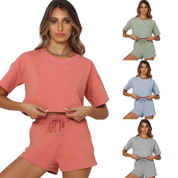 short sleeve shirt pants casual women solid cloth 2021 suit two-piece fashion clothing sports suits sets ac0483 women's t-shirt, White
short sleeve shirt pants casual women solid cloth 2021 suit two-piece fashion clothing sports suits sets ac0483 women's t-shirt, White