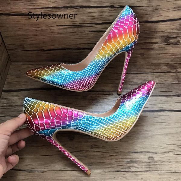 stylesowner fashion party woman shoes pointed toe high heels crocodile printing mujer brand pumps mixed color stilettos dress, Black
stylesowner fashion party woman shoes pointed toe high heels crocodile printing mujer brand pumps mixed color stilettos dress, Black