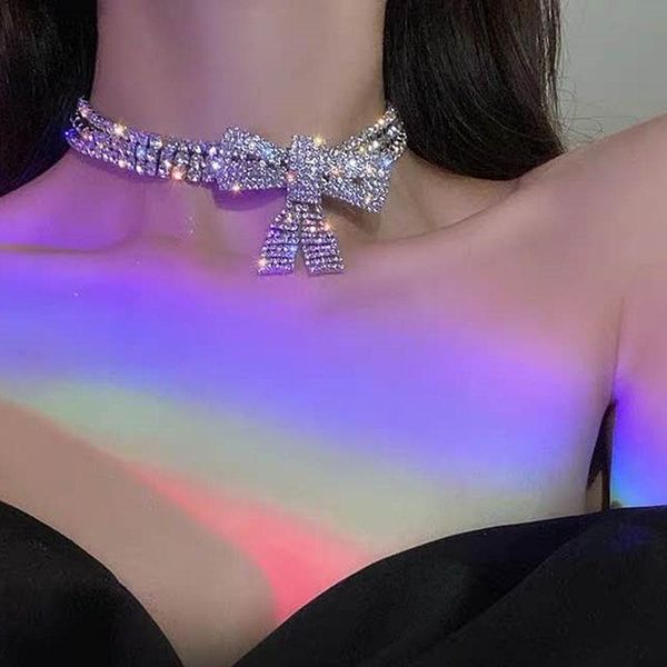 chokers women fashion shiny full rhinestone choker necklace for silver bowknot charm weddings jewelry party gifts, Golden;silver
chokers women fashion shiny full rhinestone choker necklace for silver bowknot charm weddings jewelry party gifts, Golden;silver