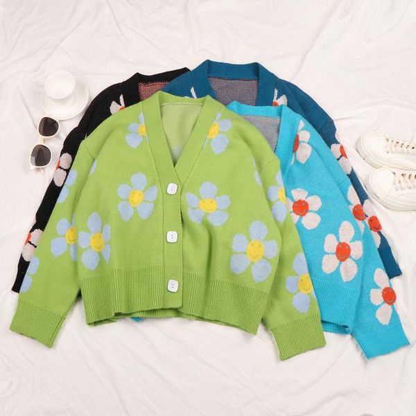 women's knits & tees xd floral embroidery cardigan women knitted sweater long sleeve v neck jumper loose oversize casual coat jersey mu, White
women's knits & tees xd floral embroidery cardigan women knitted sweater long sleeve v neck jumper loose oversize casual coat jersey mu, White
