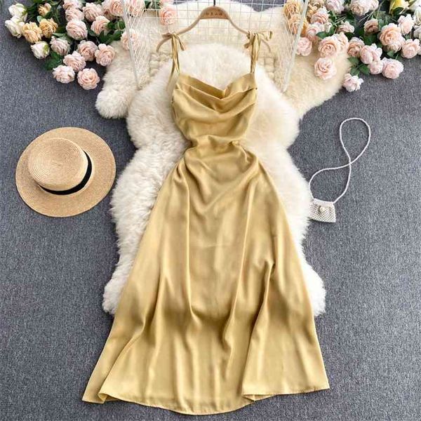 lace-up spaghetti strap backless summer dress women elegant solid sleeveless a-line midi party vestidos robe mujer 210603, Black;gray
lace-up spaghetti strap backless summer dress women elegant solid sleeveless a-line midi party vestidos robe mujer 210603, Black;gray