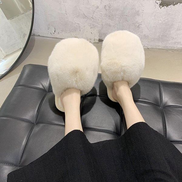 women fur slippers real slides female indoor flip flops casual raccon sandals furry fluffy plush shoes, Black
women fur slippers real slides female indoor flip flops casual raccon sandals furry fluffy plush shoes, Black