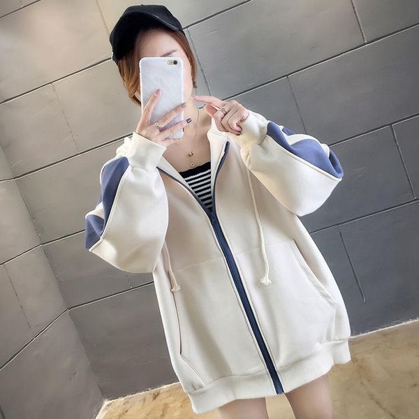 women's hoodies & sweatshirts women hooded stitching zipper harajuku plus fleece jacket with hat ladies thick autumn winter leisure loo, Black
women's hoodies & sweatshirts women hooded stitching zipper harajuku plus fleece jacket with hat ladies thick autumn winter leisure loo, Black