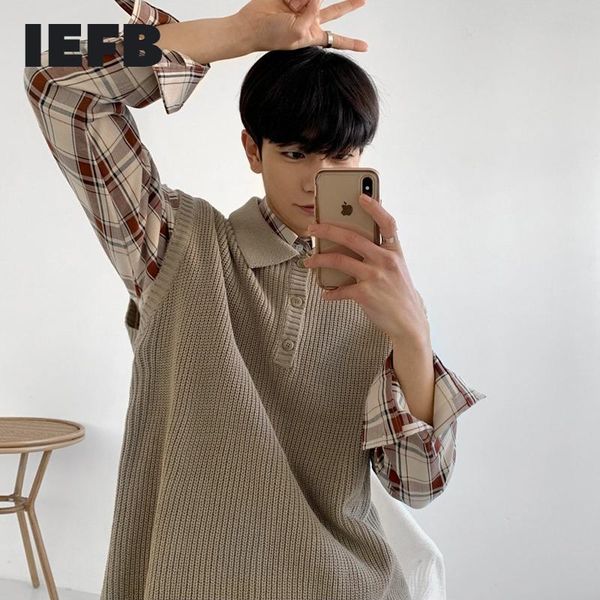 men's kint waistcoat handsome trend korean fashion sleeveless collar vest 2021 personality knitted 9y5737 vests, Black;white
men's kint waistcoat handsome trend korean fashion sleeveless collar vest 2021 personality knitted 9y5737 vests, Black;white