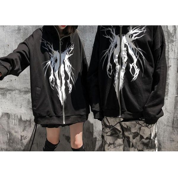 women's hoodies & sweatshirts men women full zip y2k streetwear gothic graphic long sleeve loose fit hooded oversized, Black
women's hoodies & sweatshirts men women full zip y2k streetwear gothic graphic long sleeve loose fit hooded oversized, Black