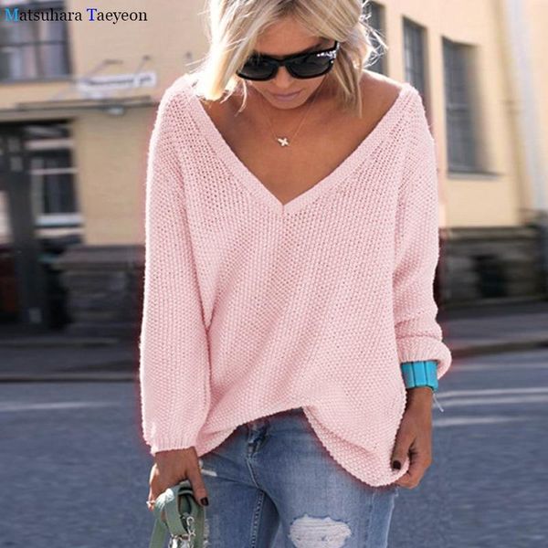women's sweaters autumn winter sweater women fashion knitted loose casual pullover v-neck for solid, White;black
women's sweaters autumn winter sweater women fashion knitted loose casual pullover v-neck for solid, White;black