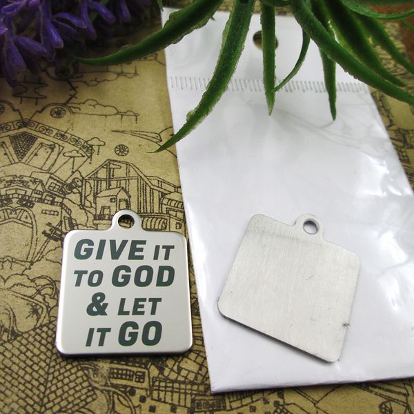 40pcs--stainless steel charms"give it to god and let itgo" more style choosing diy pendants fo necklace, Bronze;silver
40pcs--stainless steel charms"give it to god and let itgo" more style choosing diy pendants fo necklace, Bronze;silver