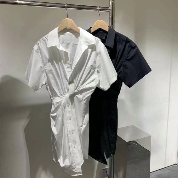 party dresses women waist knotted short shirt dress ladies 2021 short-sleeved single-breasted fashion mini, White;black
party dresses women waist knotted short shirt dress ladies 2021 short-sleeved single-breasted fashion mini, White;black