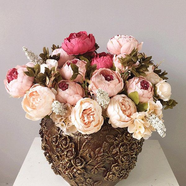 decorative flowers & wreaths 1pieces artificial peony flower 13 branches wedding silk rose decoration arch background party event
decorative flowers & wreaths 1pieces artificial peony flower 13 branches wedding silk rose decoration arch background party event