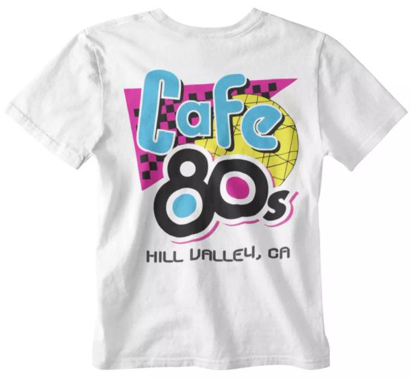 cafe 80s t-shirt inspired back to the future mcfly tumblr dad xmas film tee doc, White;black
cafe 80s t-shirt inspired back to the future mcfly tumblr dad xmas film tee doc, White;black