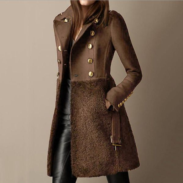 women's wool & blends 2021 spring autumn classic long jacket women vintage fashionable outerwear temperament coat for ladies, Black
women's wool & blends 2021 spring autumn classic long jacket women vintage fashionable outerwear temperament coat for ladies, Black