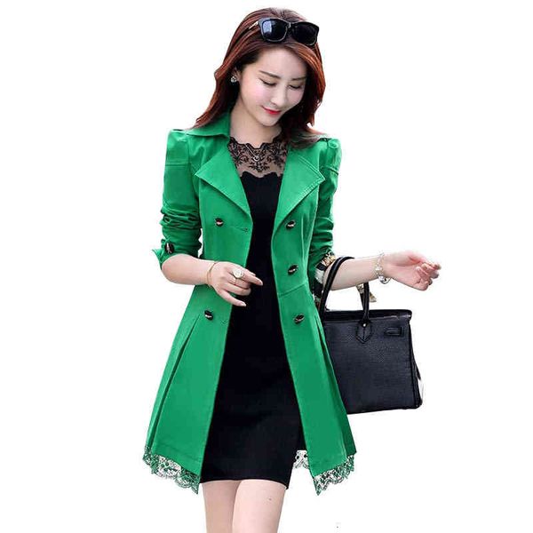 female jacket spring korean lace double border breasted coat plus fine size outerwear pb4s, Tan;black
female jacket spring korean lace double border breasted coat plus fine size outerwear pb4s, Tan;black