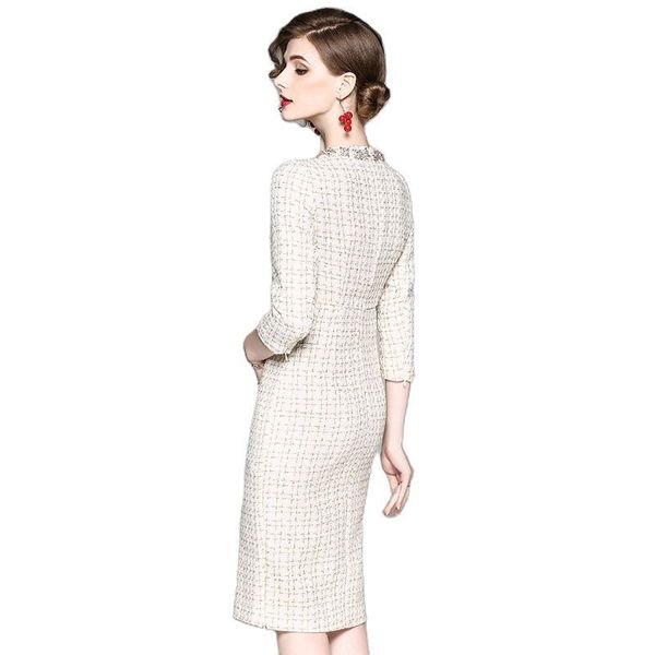 two piece dress runway designers luxury diamonds tweed in wool fall winter woman long sleeve clothing zh0e, White
two piece dress runway designers luxury diamonds tweed in wool fall winter woman long sleeve clothing zh0e, White