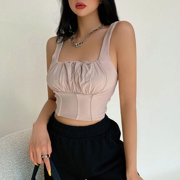 women's tanks & camis womengaga american square neck pleated vest for women summer camisole boho beach y2k korean sweet girl female b0n, White
women's tanks & camis womengaga american square neck pleated vest for women summer camisole boho beach y2k korean sweet girl female b0n, White