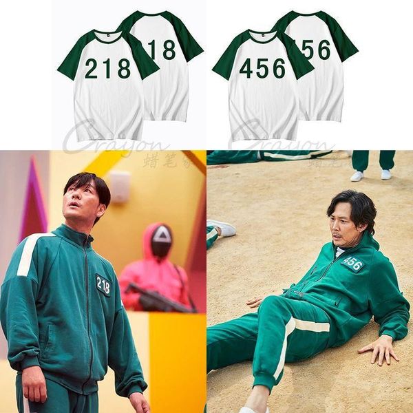 men's t-shirts korean squid game men jacket streetwear harajuku male zipper baseball jackets li zhengjae sportswear 456 218 cosplay cos, White;black
men's t-shirts korean squid game men jacket streetwear harajuku male zipper baseball jackets li zhengjae sportswear 456 218 cosplay cos, White;black