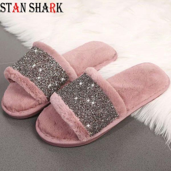 slippers women indoor bling flat winter warm soft non slip ladies diamond home female plush shoes, Black
slippers women indoor bling flat winter warm soft non slip ladies diamond home female plush shoes, Black