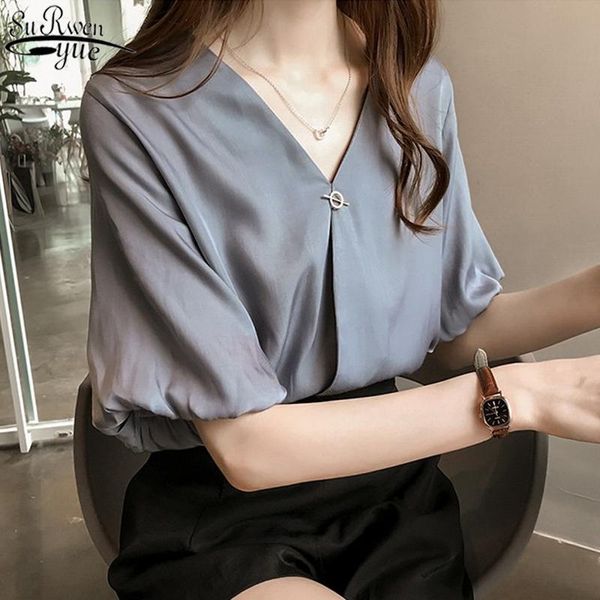 plus size woman clothing summer korean style elegant puff sleeve woman's shirts loose v-neck simple solid base shirt 9314 women's, White
plus size woman clothing summer korean style elegant puff sleeve woman's shirts loose v-neck simple solid base shirt 9314 women's, White