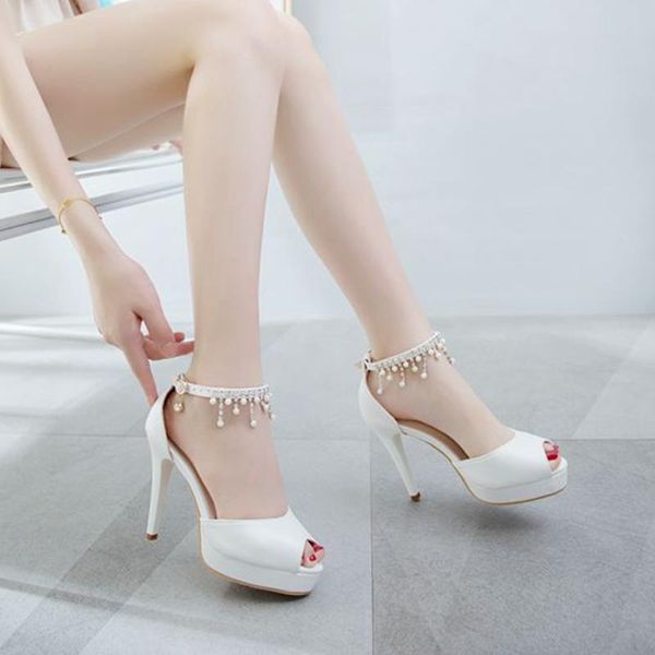 sandals fashion woman high heels platform wedding shoes white stripper open toe pumps, Black
sandals fashion woman high heels platform wedding shoes white stripper open toe pumps, Black
