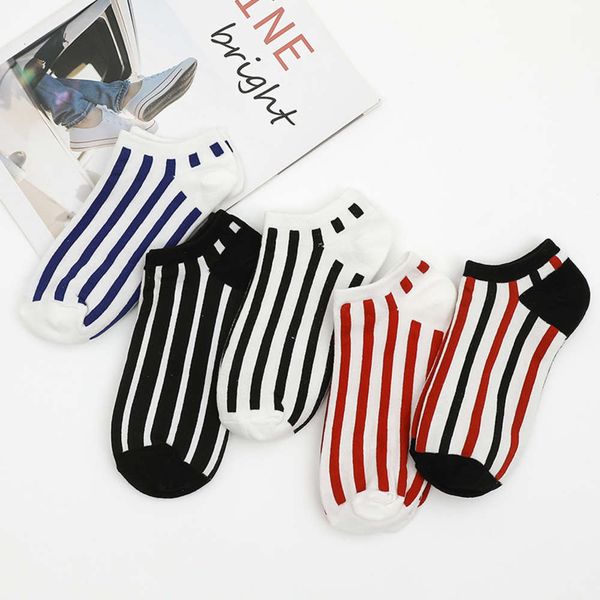 cotton odor seasons spring low breathable striped, Black