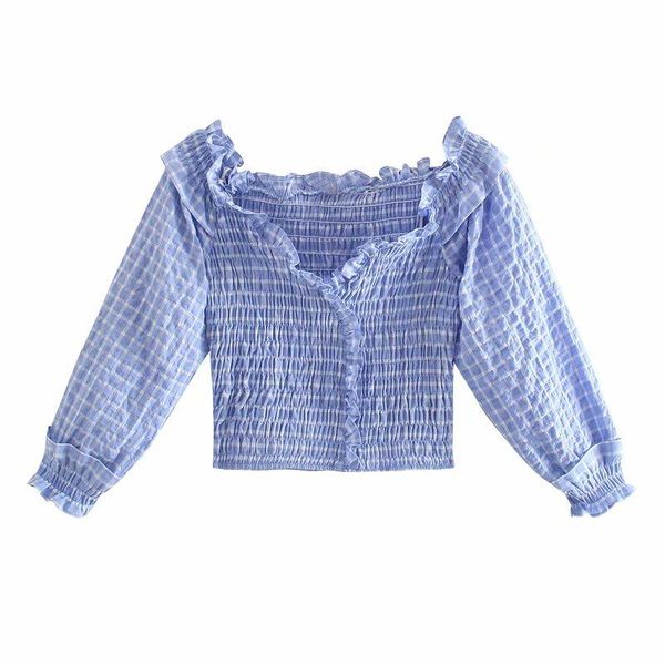 women's t-shirt 2021 summer women textured crop shirt v-neck puff sleeves ruffled neckline chic lady vintage casual woman elastic, White
women's t-shirt 2021 summer women textured crop shirt v-neck puff sleeves ruffled neckline chic lady vintage casual woman elastic, White