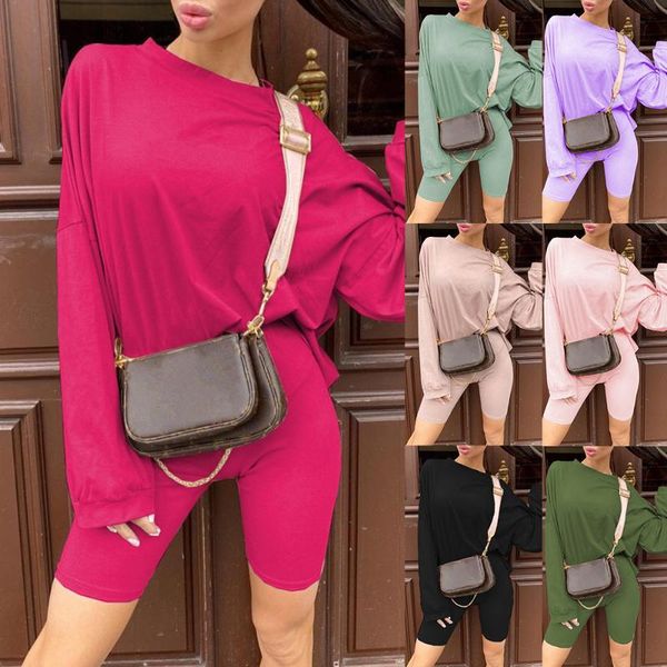 women's tracksuits o-neck loose long-sleeved summer mosquito sweater and motorcycle shorts two-piece suit, Gray
women's tracksuits o-neck loose long-sleeved summer mosquito sweater and motorcycle shorts two-piece suit, Gray