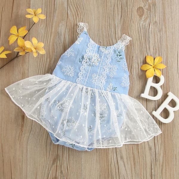 rompers born summer mesh romper baby girls sleeveless plant pattern u-shaped neck lace trim playsuit, Blue
rompers born summer mesh romper baby girls sleeveless plant pattern u-shaped neck lace trim playsuit, Blue