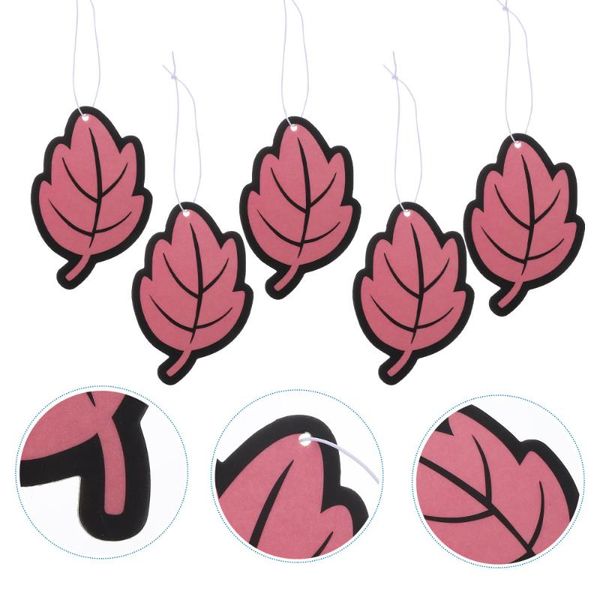 6pcs auto air freshener leaf shape paper car interior accessories