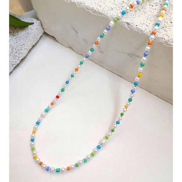 chains imitation pearl beaded necklace for women mix candy color acrylic resin bead strand adjustable chain sweet handmade jewelry 2021, Silver
chains imitation pearl beaded necklace for women mix candy color acrylic resin bead strand adjustable chain sweet handmade jewelry 2021, Silver